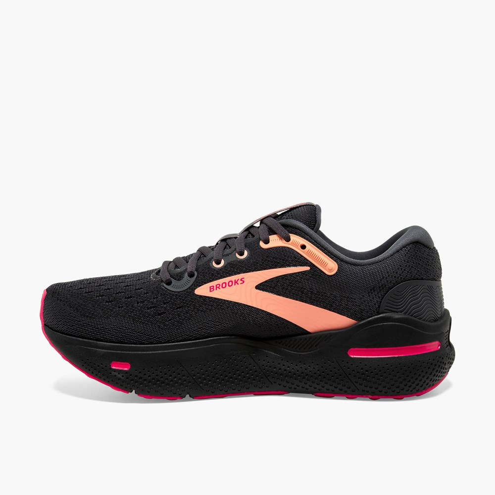 Chaussures Running Route Brooks Ghost Max Noir Femme | ENA-0225519